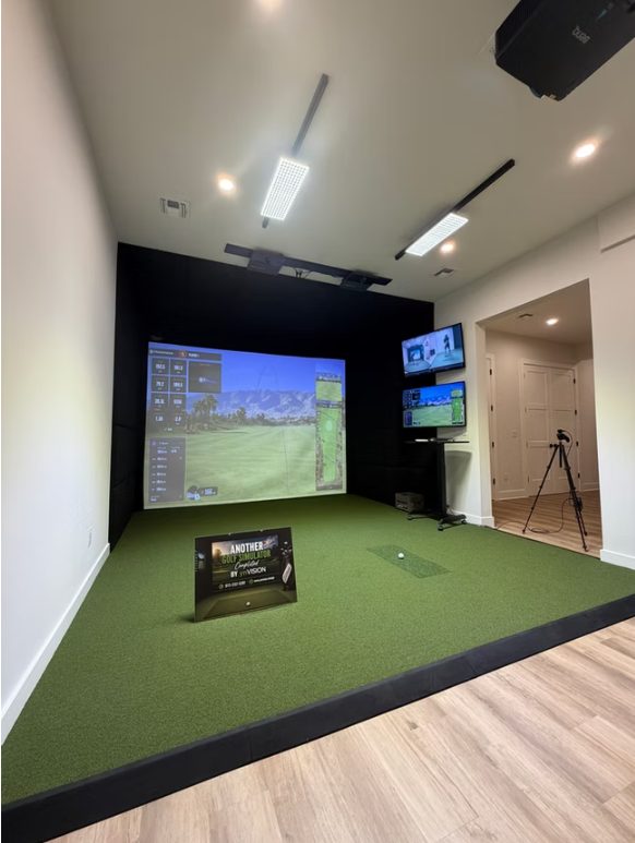 Completed custom golf simulator installation by ynVISION