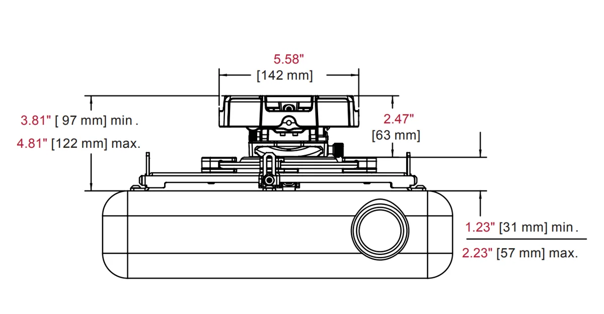 Flush-Mount Projector Mount view 3