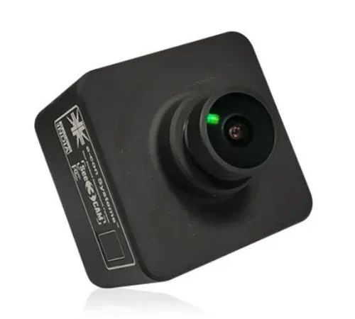 Trackman USB swing camera shown with its standard lens